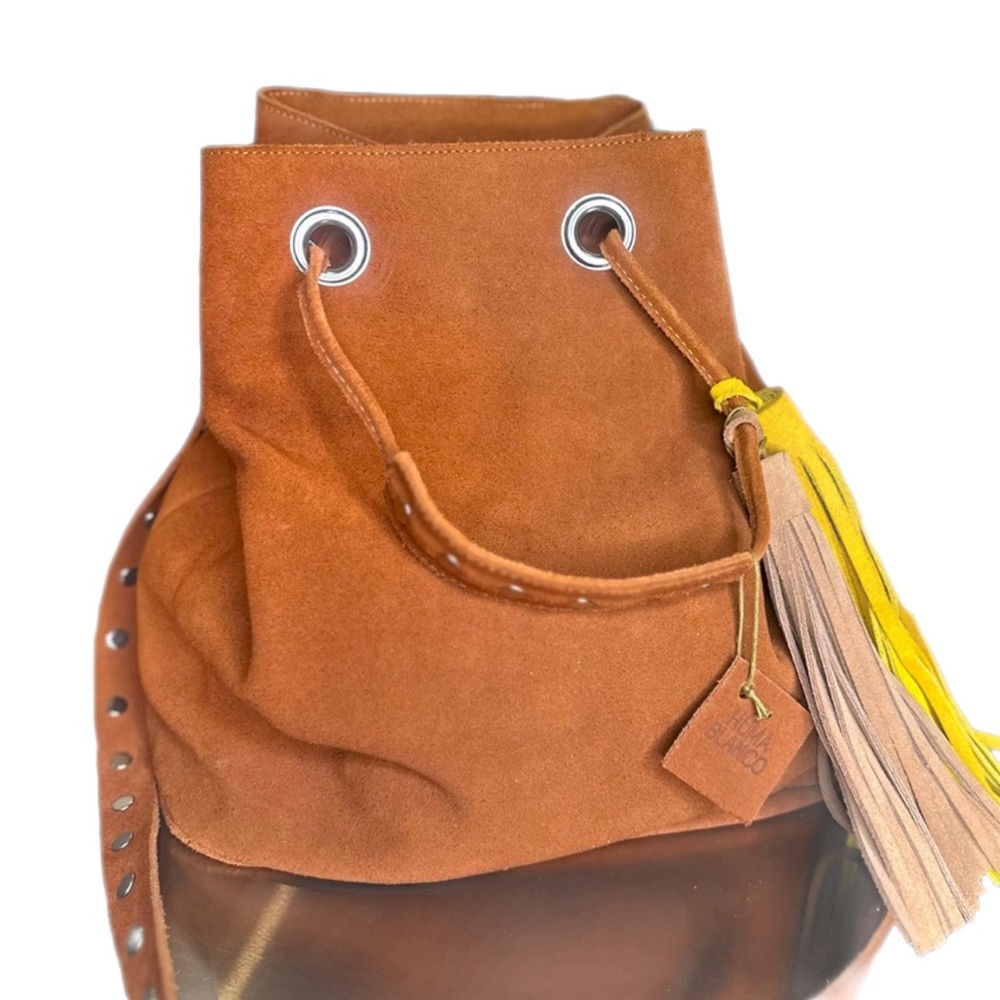NWT Free People Huma Blanco Crossbody Suede purse with tassels